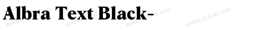 Albra Text Black字体转换